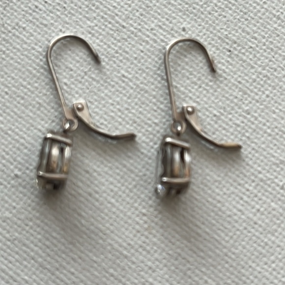 Teardrop cubic zirconia sterling lever back earrings - JCM CZ 925 - Picture 6 of 8